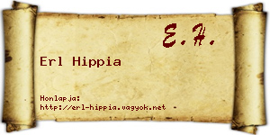 Erl Hippia névjegykártya